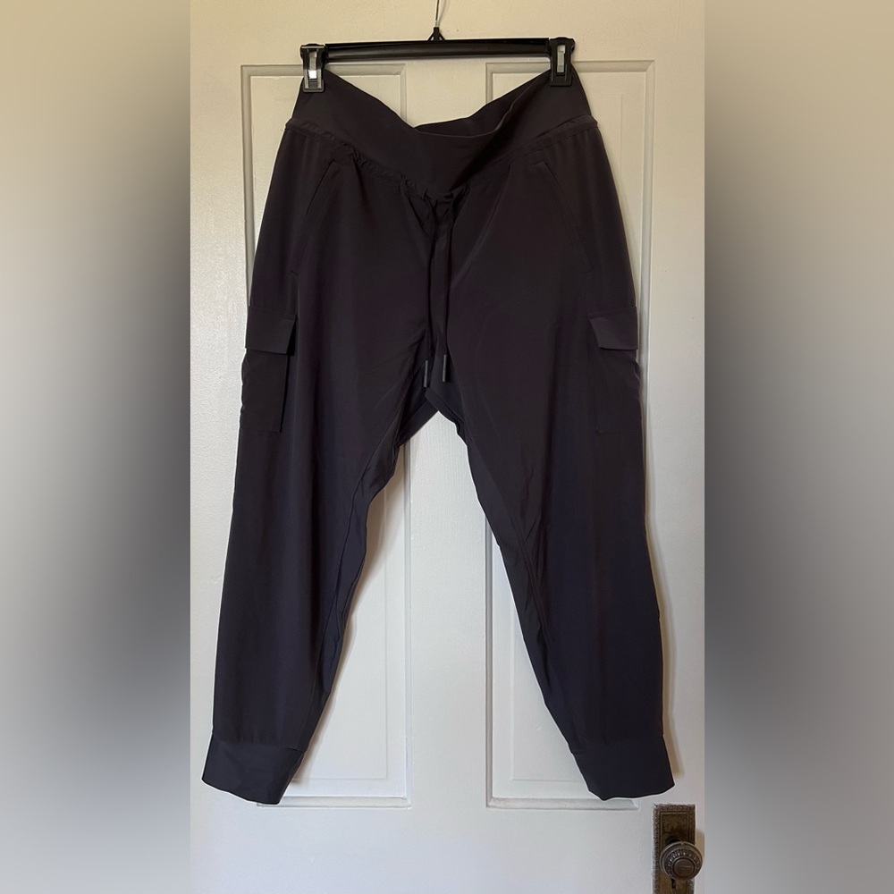 Athleta High-Rise Cargo Jogger Charcoal Purple